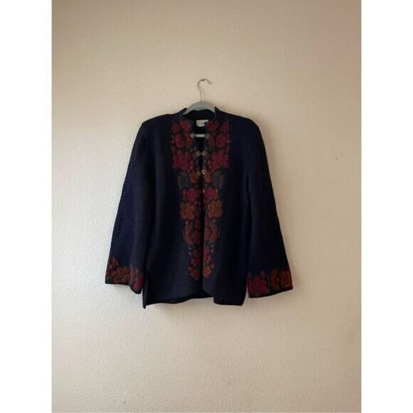 Cold water creek‎ hand loomed alpaca jacket - Picture 1 of 6